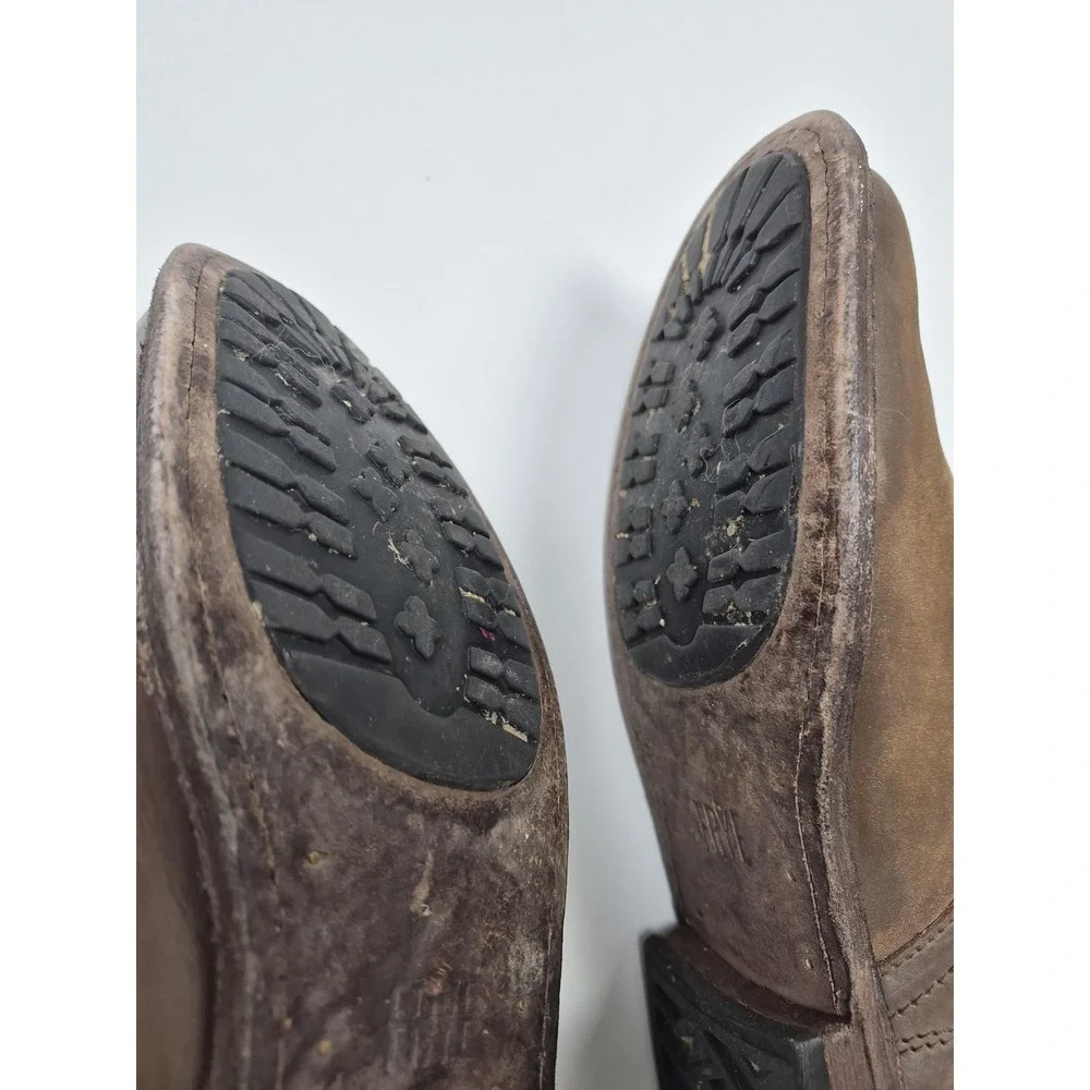 Frye Boots Mens Size 9.5 Brown Leather Lace Up Combat Ankle Casual Boots